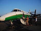 Kathmandu Mountain Flight 01-2 Kathmandu Airport Outside Yeti Airlines Plane In 2008 I used Yeti Airlines for my Kathmandu Mountain Flight.